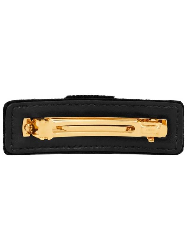 CELINE Le Soir Ribbon Hair Clip Black