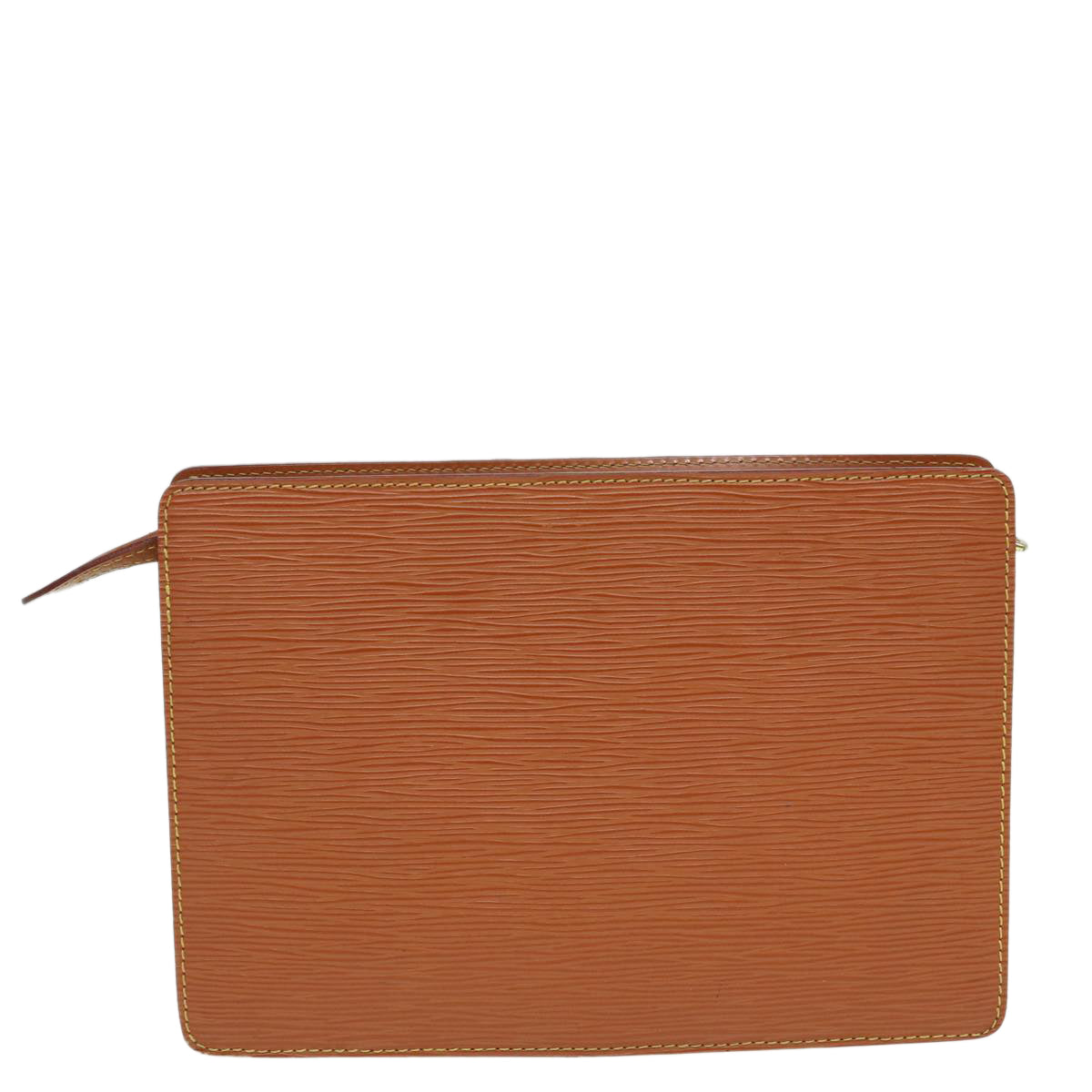 LOUIS VUITTON Epi Pochette Homme Clutch Bag Brown Zipang gold M52528 83787