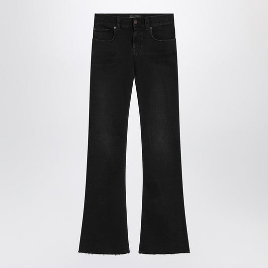 Balenciaga Black Bootcut Slim Fit Denim Trousers Women
