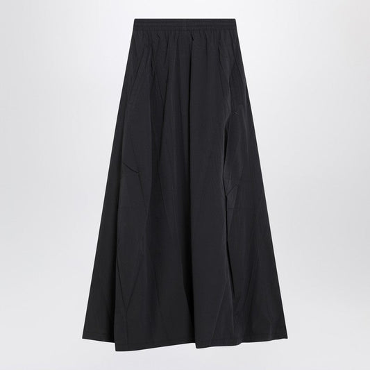 Balenciaga Black Washed Cotton Maxi Skirt Women