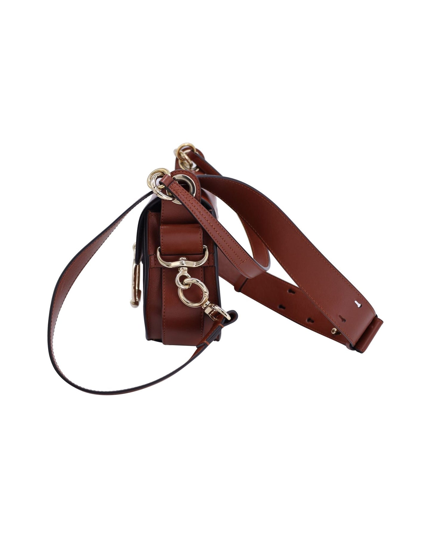 Chloe Small Tess Bag in 'Sepia Brown' Calfskin Leather