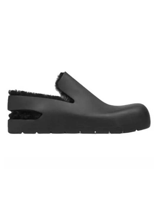 Bottega Veneta Puddle Shearling Sandals Black