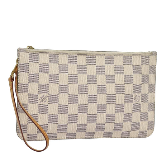 LOUIS VUITTON Damier Azur Neverfull MM Pouch Pouch LV 84019