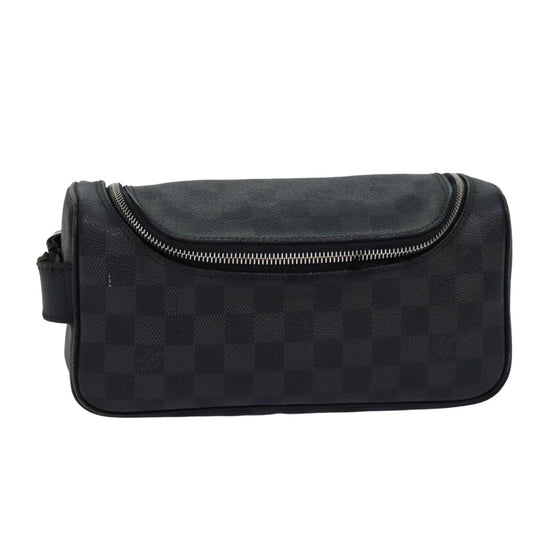 LOUIS VUITTON Damier Graphite C Cracking pouch Clutch Bag N47625 LV 84052