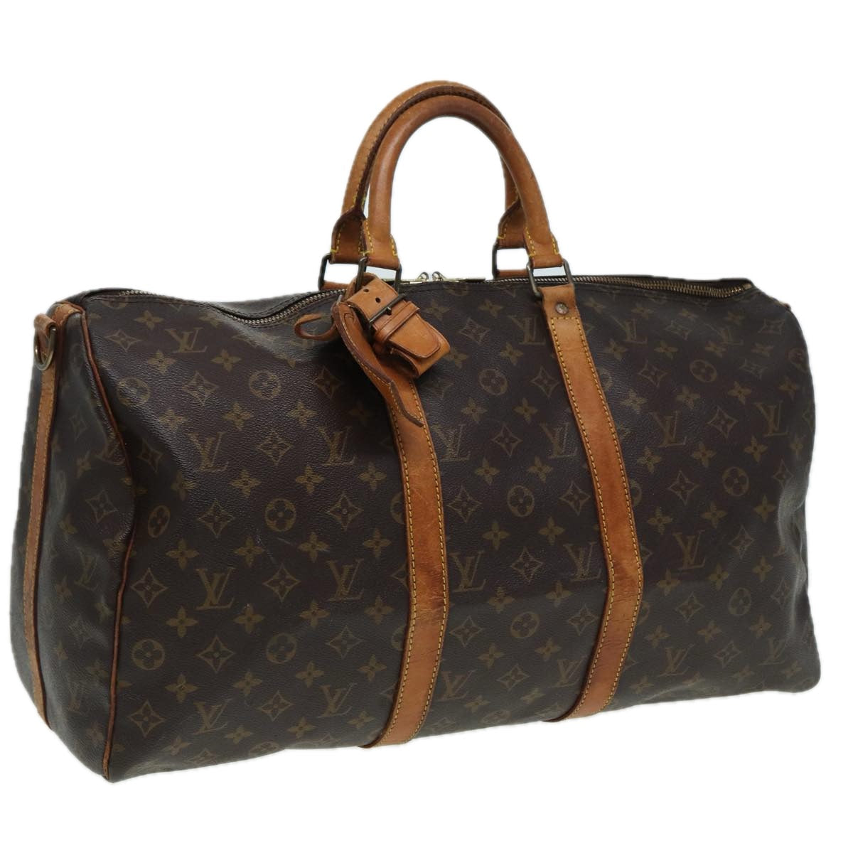 LOUIS VUITTON Monogram Keepall Bandouliere 50 Boston Bag M41416 LV 84058
