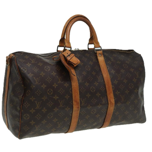 LOUIS VUITTON Monogram Keepall Bandouliere 50 Boston Bag M41416 LV 84058