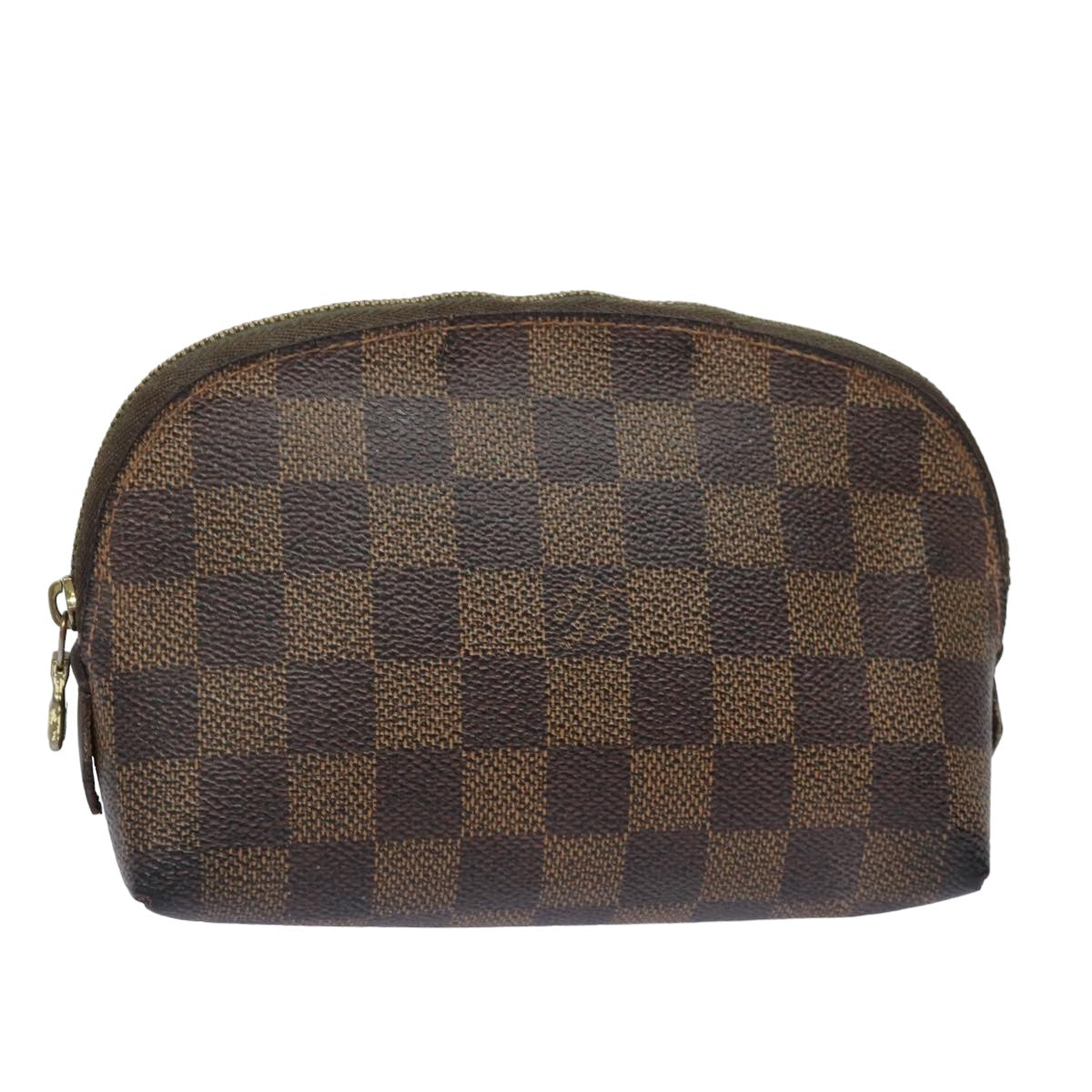 LOUIS VUITTON Damier Ebene Pochette Cosmetic PM Pouch N47516 LV 84077