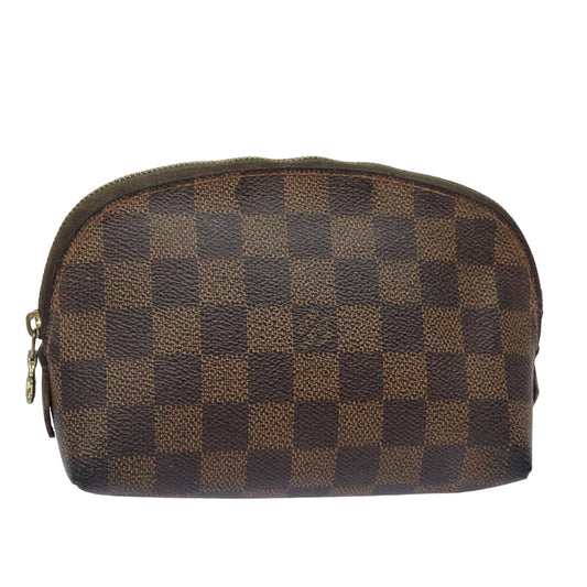 LOUIS VUITTON Damier Ebene Pochette Cosmetic PM Pouch N47516 LV 84077