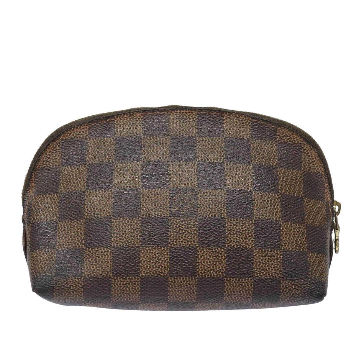 LOUIS VUITTON Damier Ebene Pochette Cosmetic PM Pouch N47516 LV 84077