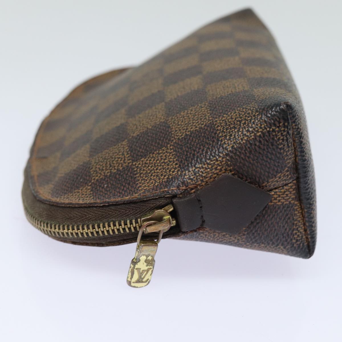 LOUIS VUITTON Damier Ebene Pochette Cosmetic PM Pouch N47516 LV 84077