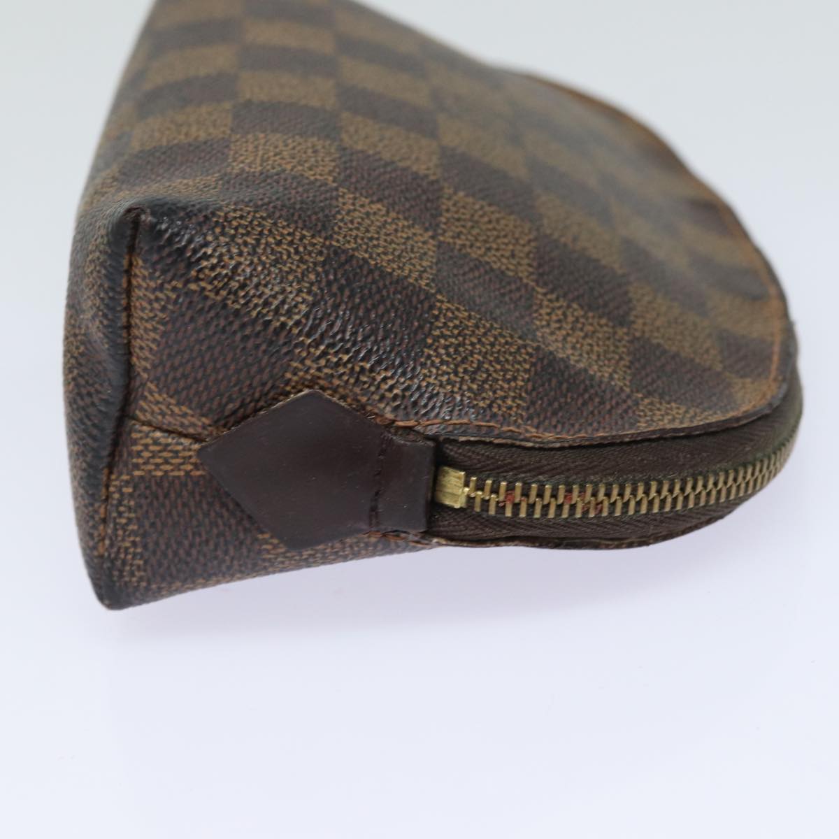 LOUIS VUITTON Damier Ebene Pochette Cosmetic PM Pouch N47516 LV 84077