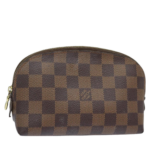 LOUIS VUITTON Damier Ebene Pochette Cosmetic PM Pouch N47516 LV 84089