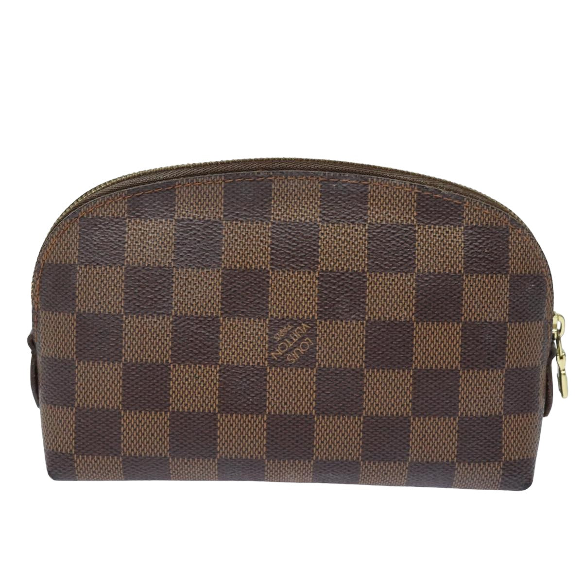 LOUIS VUITTON Damier Ebene Pochette Cosmetic PM Pouch N47516 LV 84089