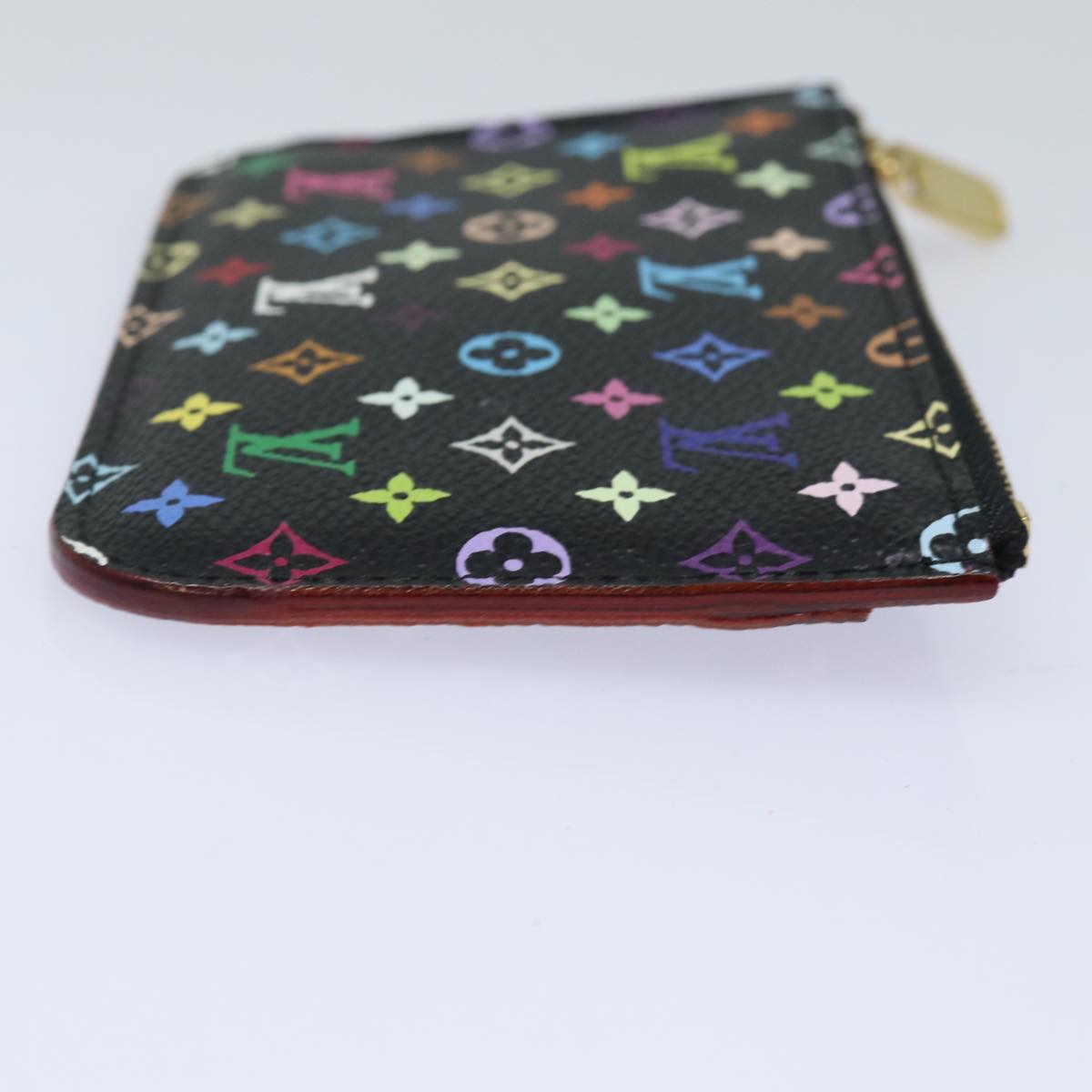 LOUIS VUITTON Multicolor Pochette ClesNM Coin Purse Black M60279 LV 84090