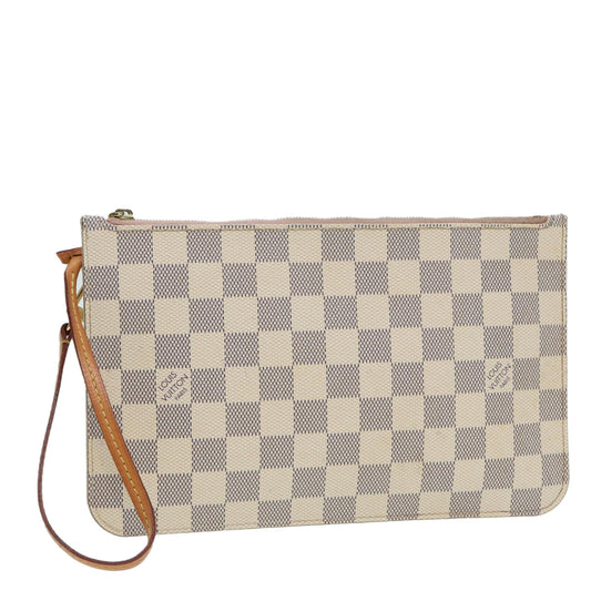 LOUIS VUITTON Damier Azur Neverfull MM Pouch Pouch LV 84121