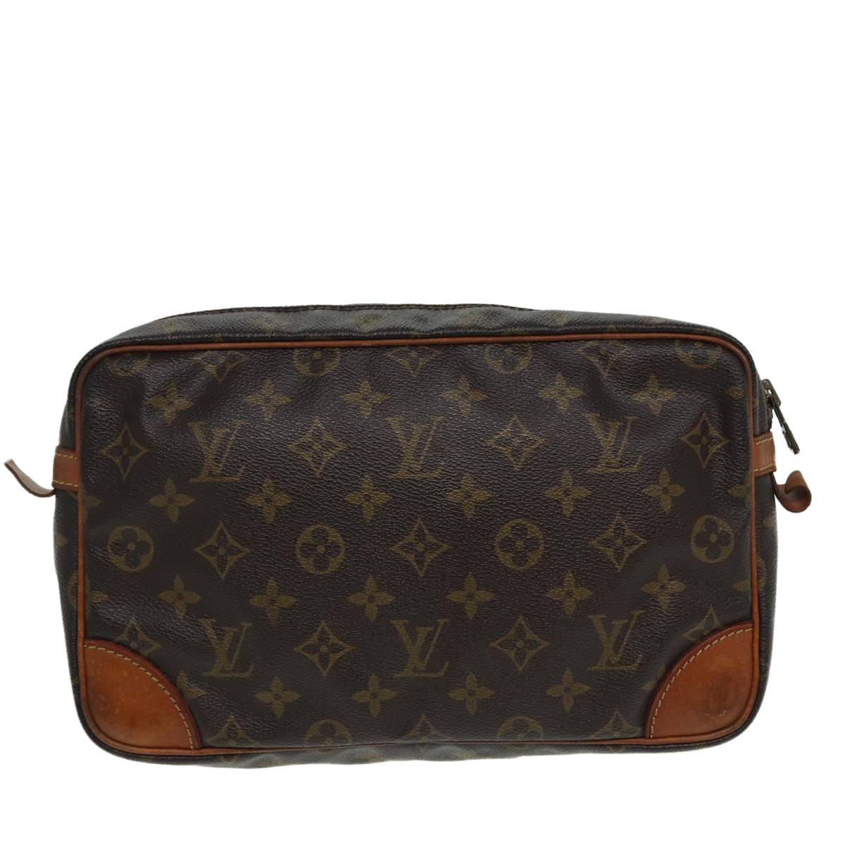 LOUIS VUITTON Monogram Compiegne 28 Clutch Bag M51845 LV 84143