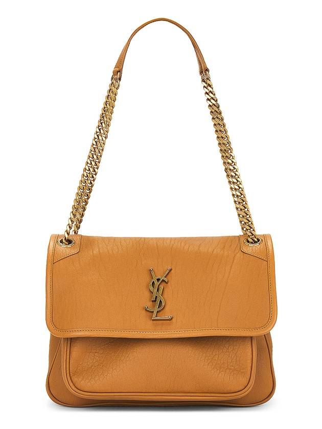 Saint Laurent Nikki Medium Chain Shoulder Bag Brown