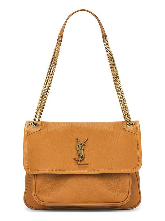Saint Laurent Nikki Medium Chain Shoulder Bag Brown
