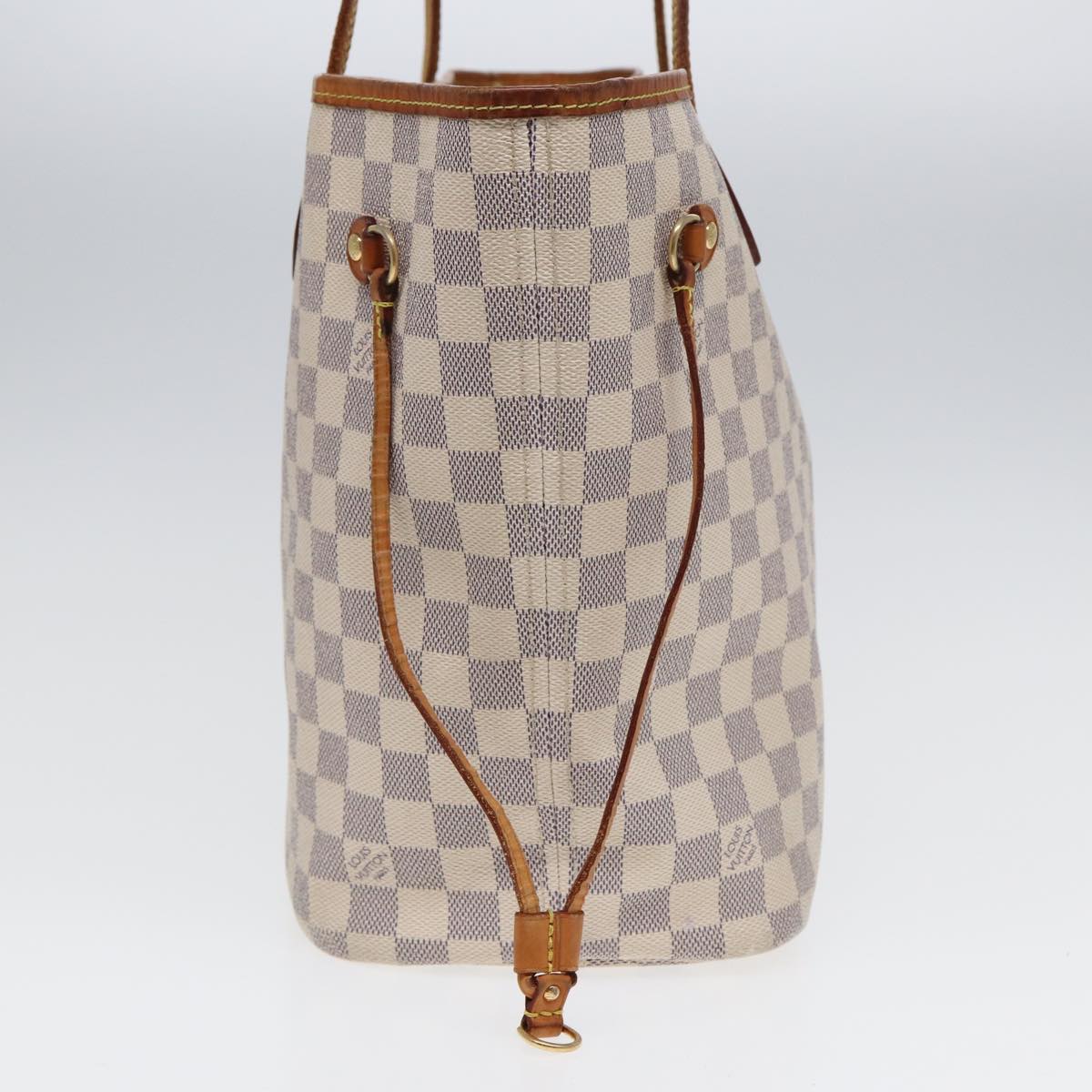 LOUIS VUITTON Damier Azur Neverfull MM Tote Bag N41605 LV 84162