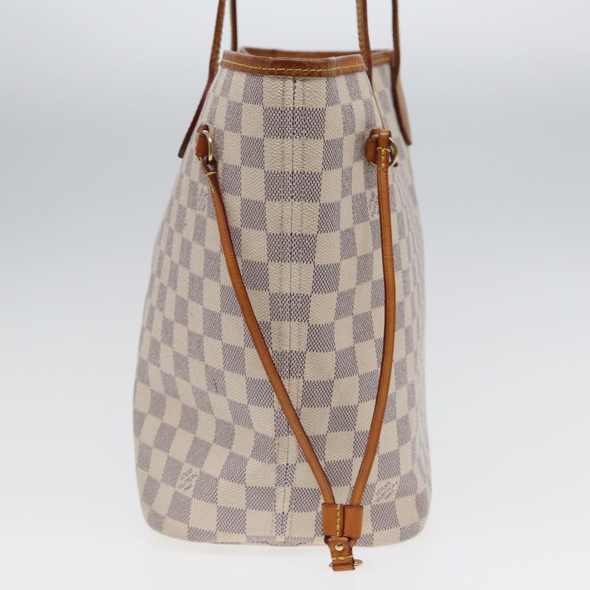 LOUIS VUITTON Damier Azur Neverfull MM Tote Bag N41605 LV 84162