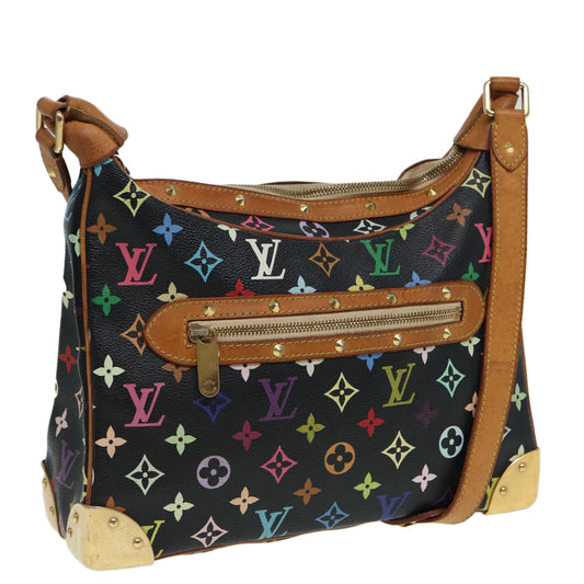 LOUIS VUITTON Monogram Multicolor Boulogne Shoulder Bag Black M92638 84165