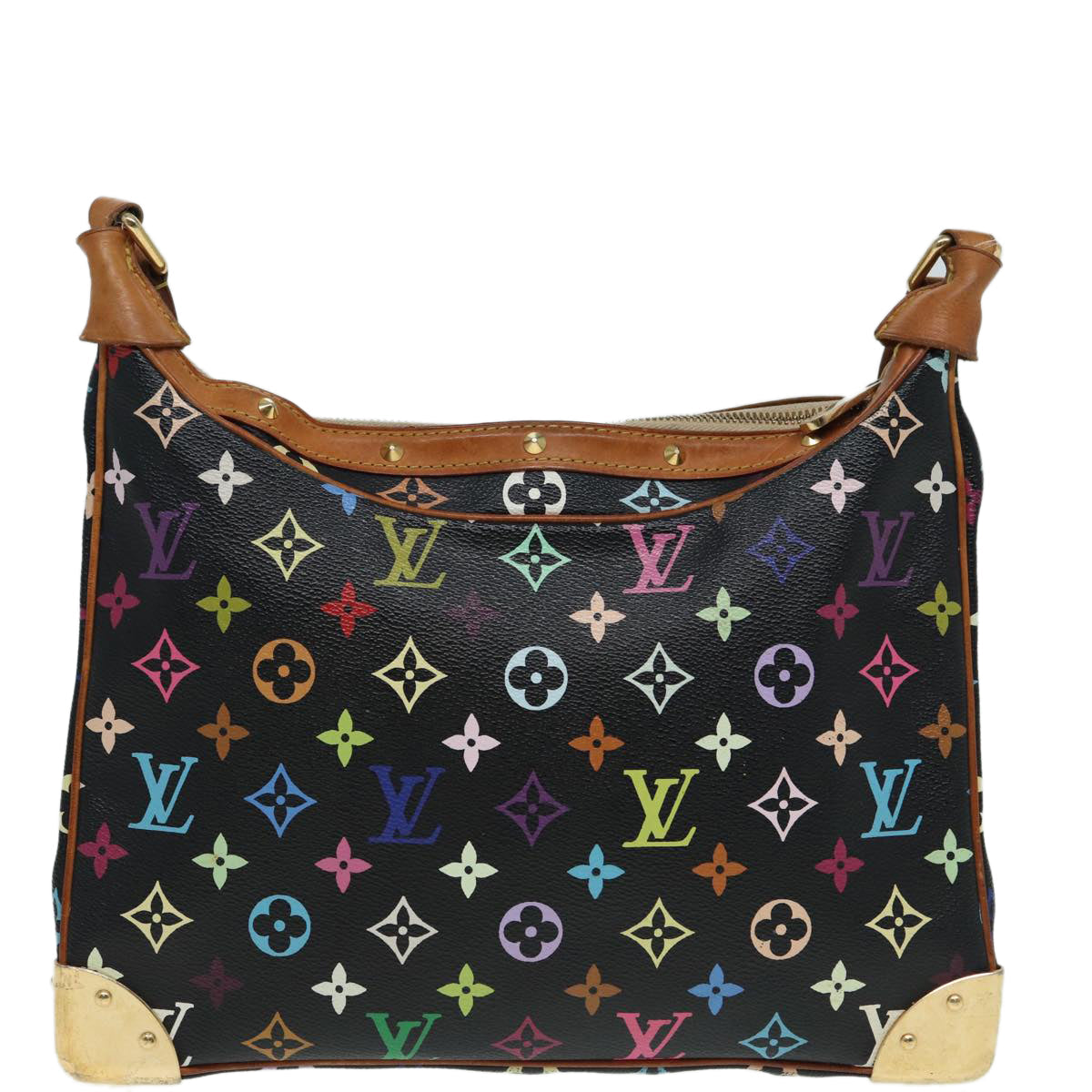 LOUIS VUITTON Monogram Multicolor Boulogne Shoulder Bag Black M92638 84165