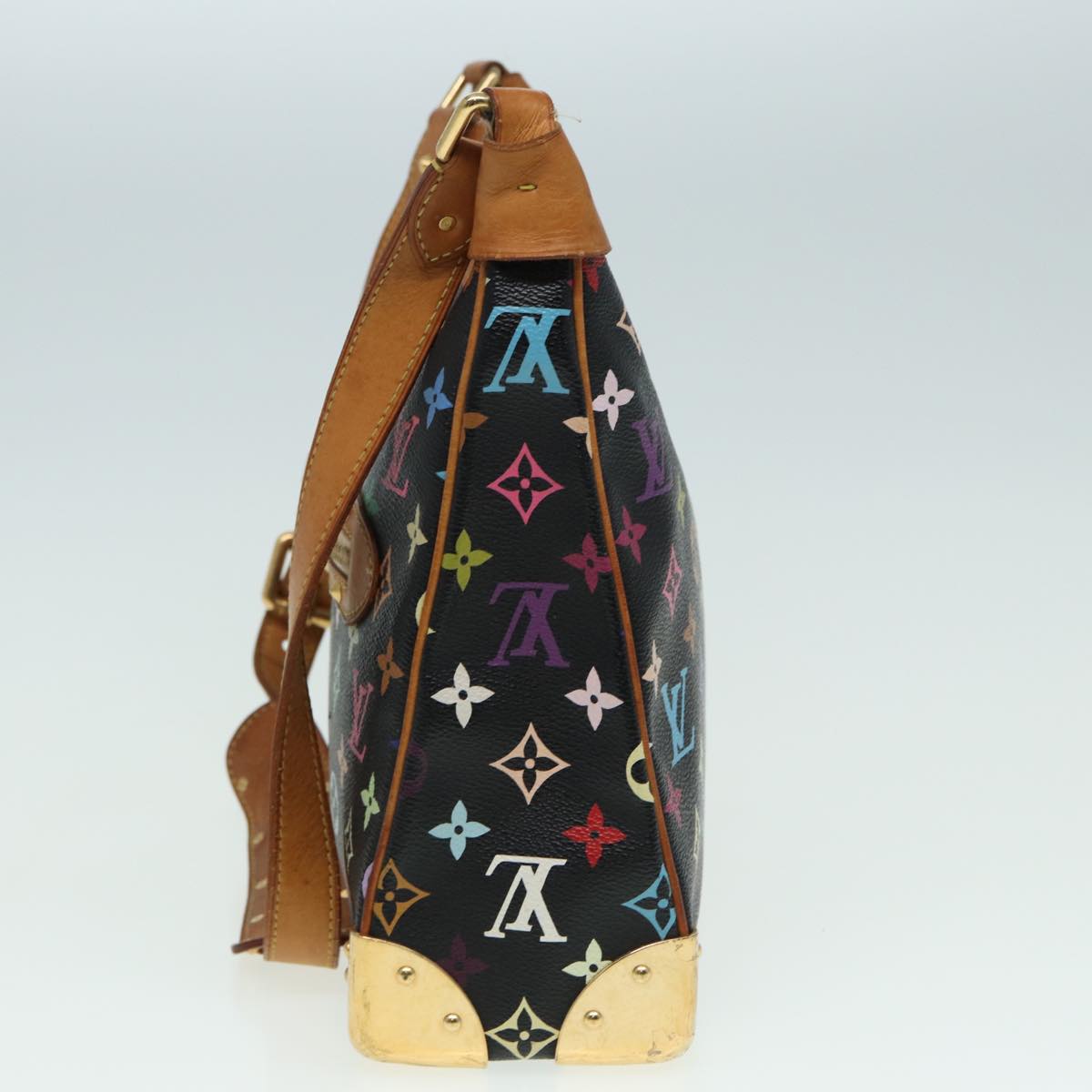 LOUIS VUITTON Monogram Multicolor Boulogne Shoulder Bag Black M92638 84165