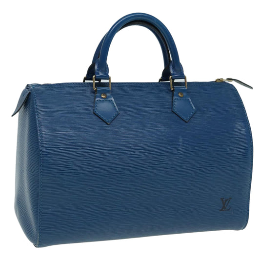 LOUIS VUITTON Epi Speedy 30 Hand Bag Toledo Blue M43005 LV 84183