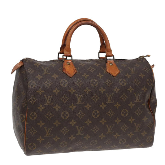 LOUIS VUITTON Monogram Speedy 35 Hand Bag M41524 LV 84196