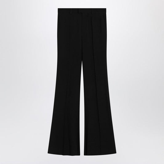 Balenciaga Black Flared Pants In Viscose Women