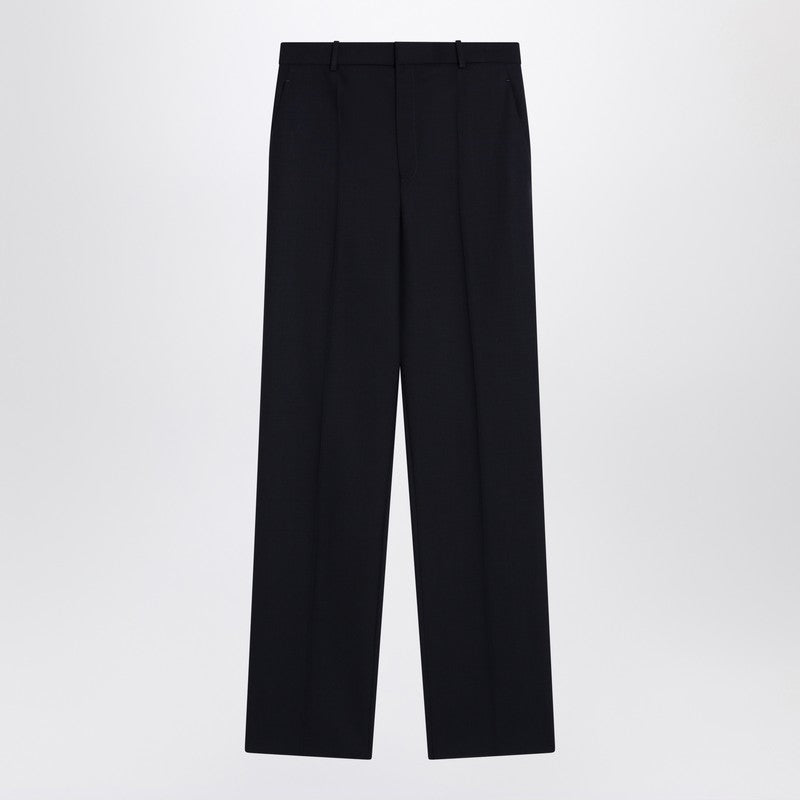 Saint Laurent High-Waisted Blue Wool Pants Men