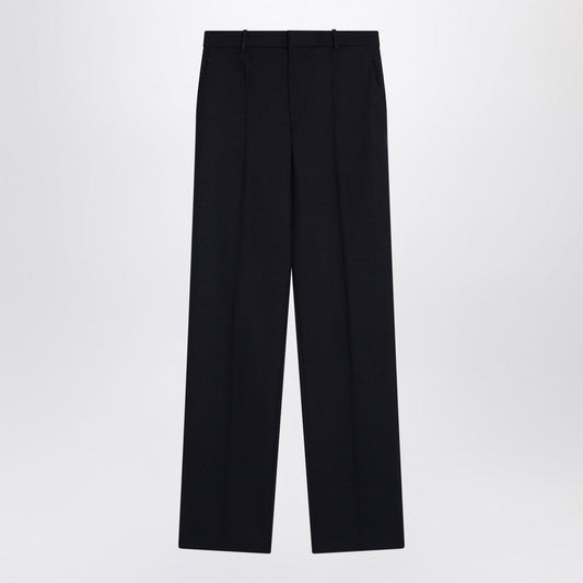 Saint Laurent High-Waisted Blue Wool Pants Men