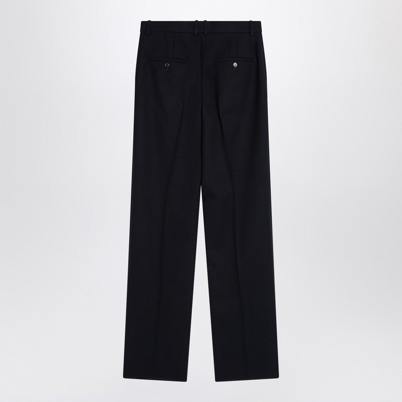 Saint Laurent High-Waisted Blue Wool Pants Men