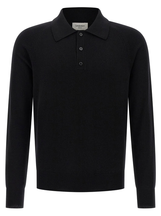 Saint Laurent Men Wool Polo Shirt