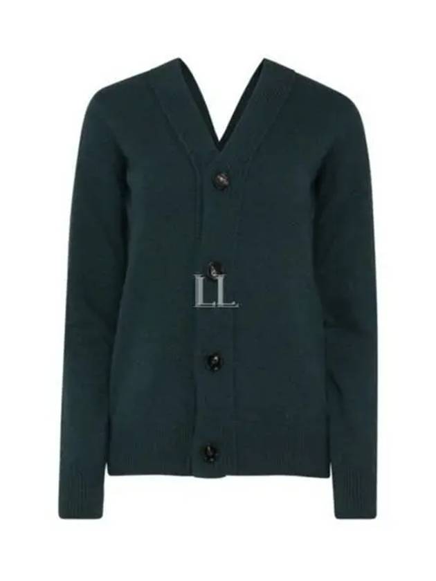Bottega Veneta Double Button Cashmere Cardigan Green