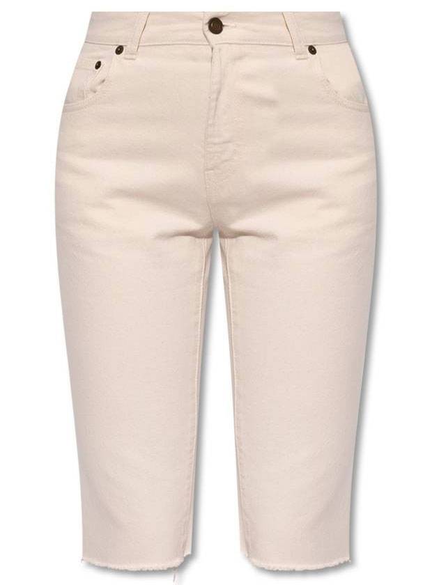 Saint Laurent Women's Shorts Ivory