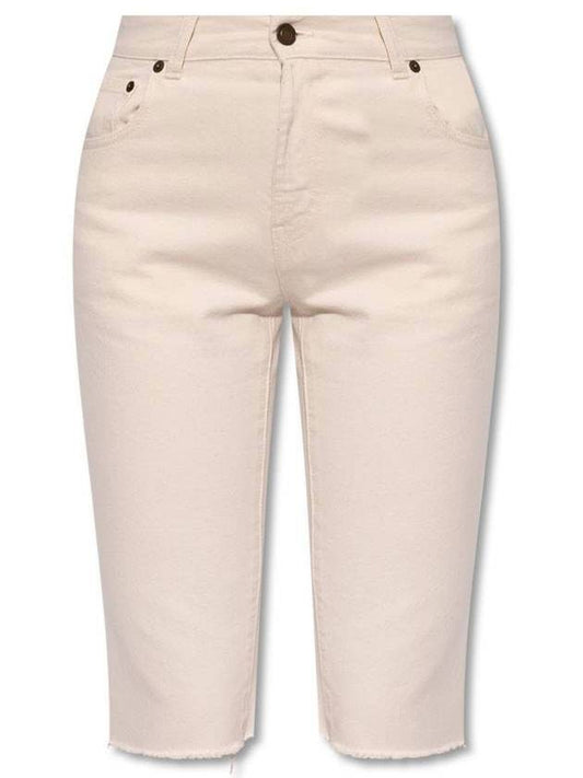 Saint Laurent Women's Shorts Ivory