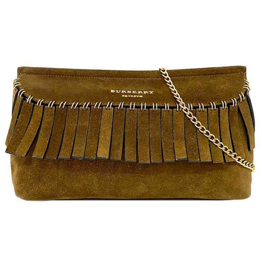 Burberry  Suede Clutch Bag Shoulder Bag ()