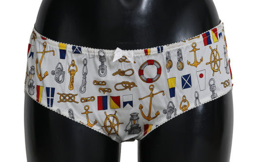 Dolce & Gabbana Underwear Sailor Print Silk Women's Bottoms