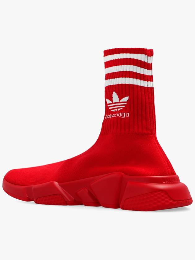 Balenciaga Speed Stretch Knit High Top Sneakers Red