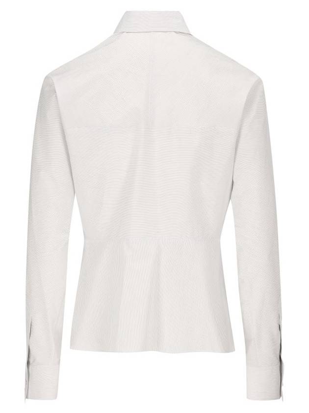 Fendi Striped Cotton Shirt White