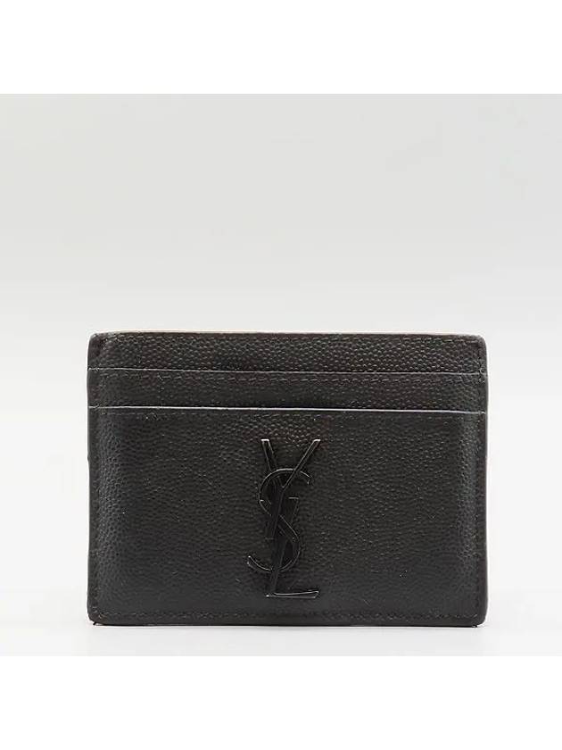 Saint Laurent 485631 Black leather logo card and business holder