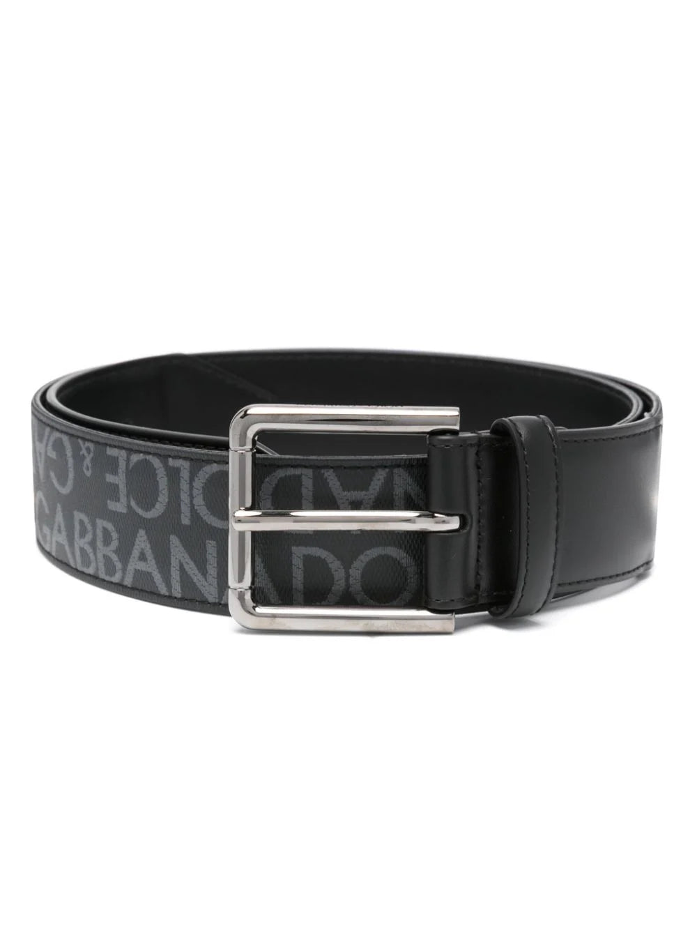 Dolce & Gabbana Men Belt With Buckle Embroidered With Logo