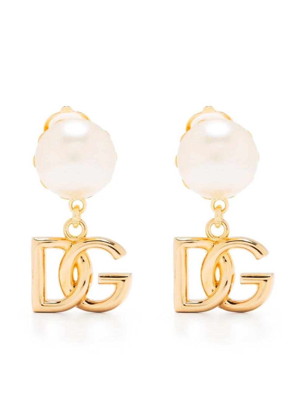 Dolce & Gabbana Women Earrings With Dg Logo And Pearl