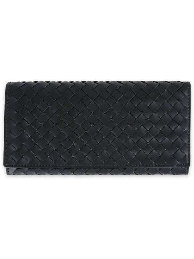 Bottega Veneta Intrecciato Long Wallet Black