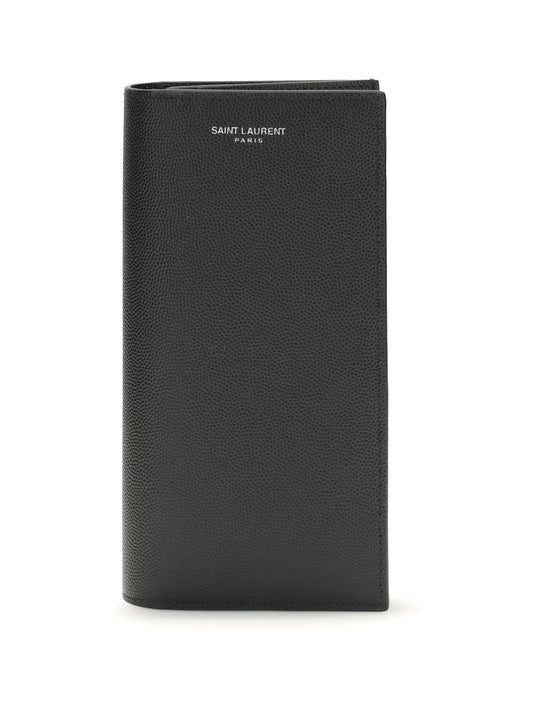Saint Laurent Men Grained Leather Wallet