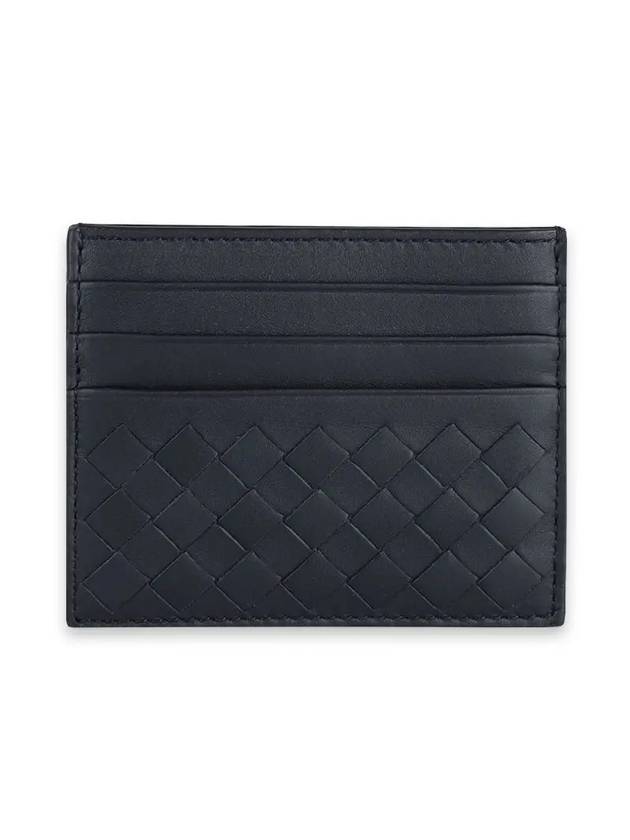 Bottega Veneta Intrecciato Classic Card Wallet Navy