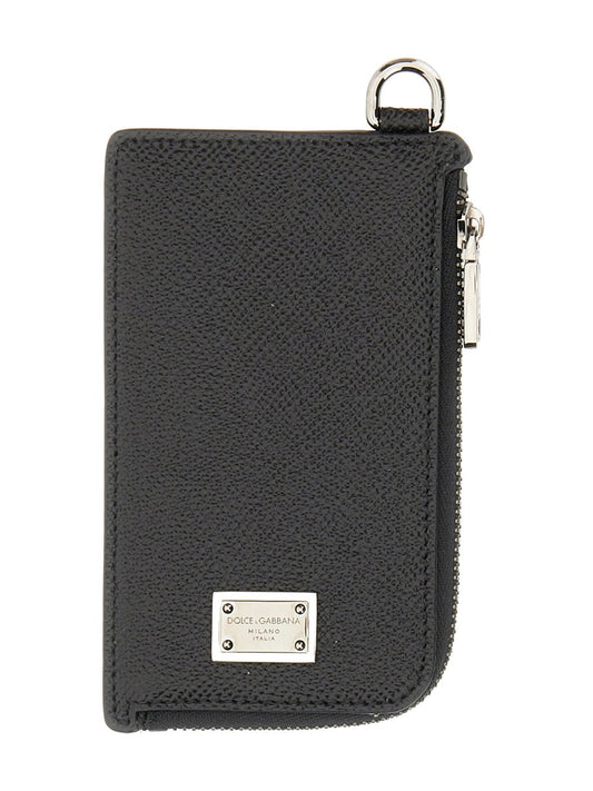 Dolce & Gabbana Men Card Holder With Logo Plaque