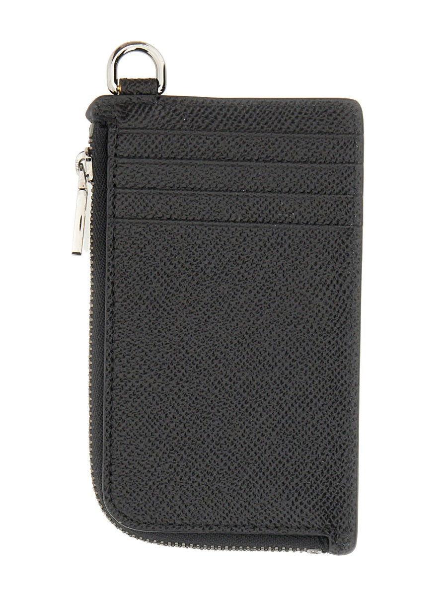 Dolce & Gabbana Men Card Holder With Logo Plaque