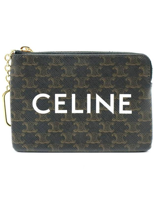 CELINE Celine 10C662CA2 Triope Canvas Card Pouch Coin Purse